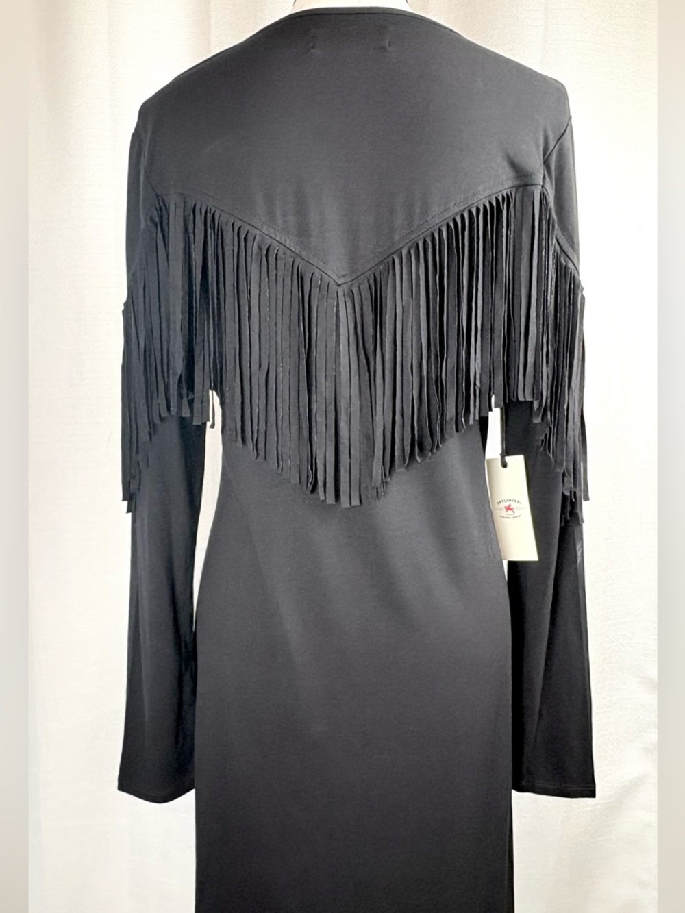 Idyllwind Black Fringe Western Dress L NWT Boho Cowgirl Festival - Picture 3 of 7